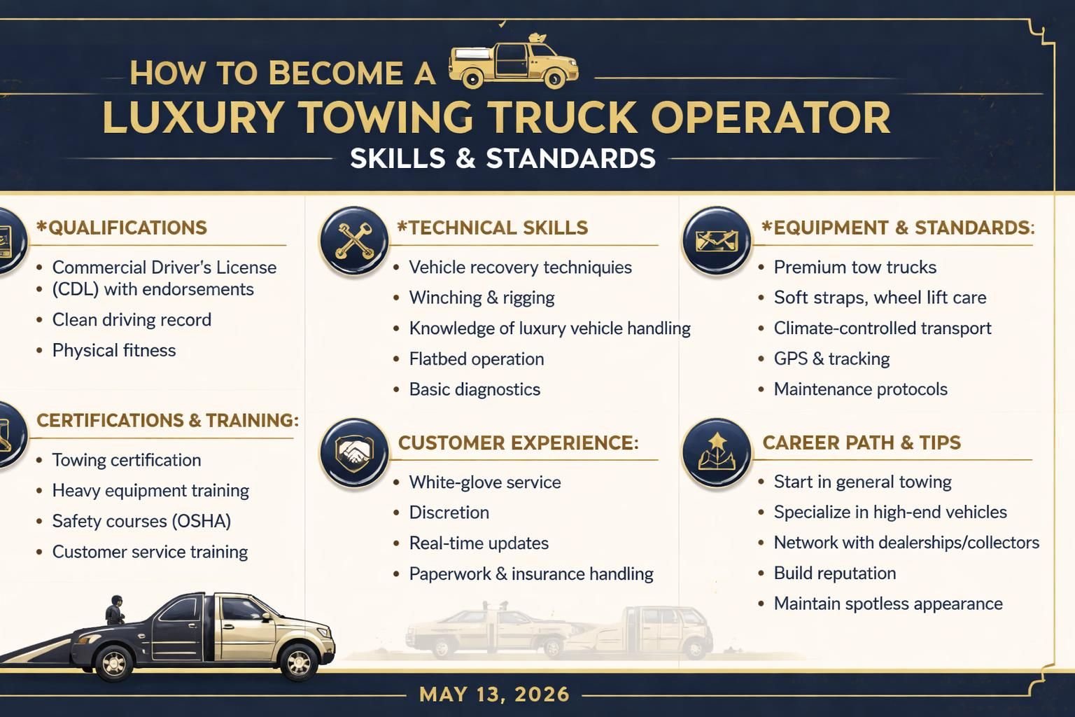 How to Become a Luxury Towing Truck Operator Skills and Standards